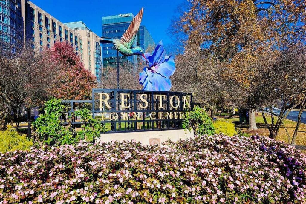 Reston Town Center Sign, Virginia, USA