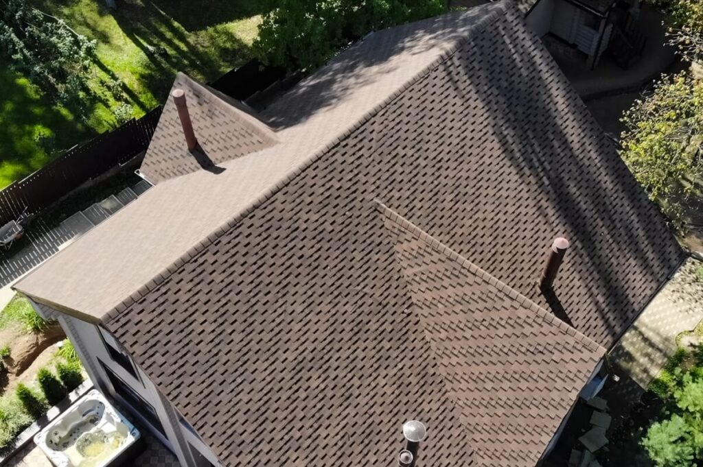 a roof from a bituminous tile