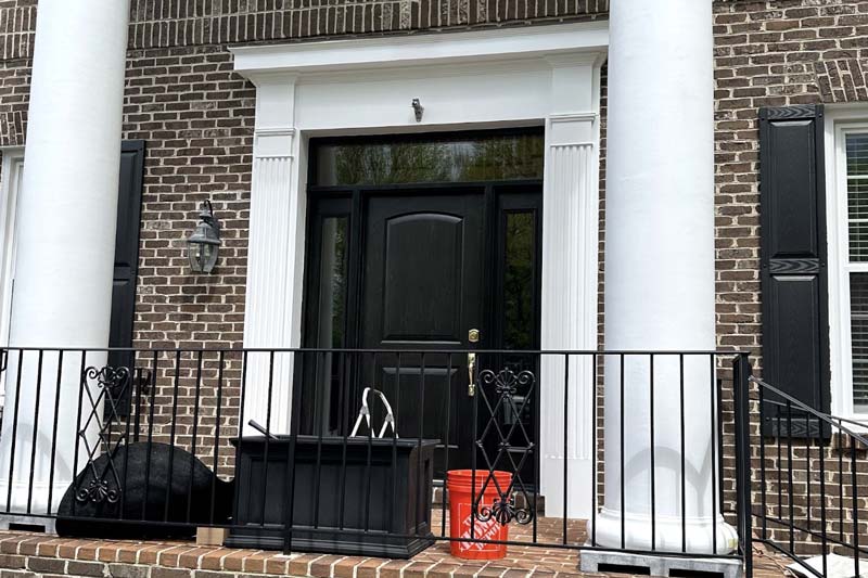 front door of a home that received a door replacement