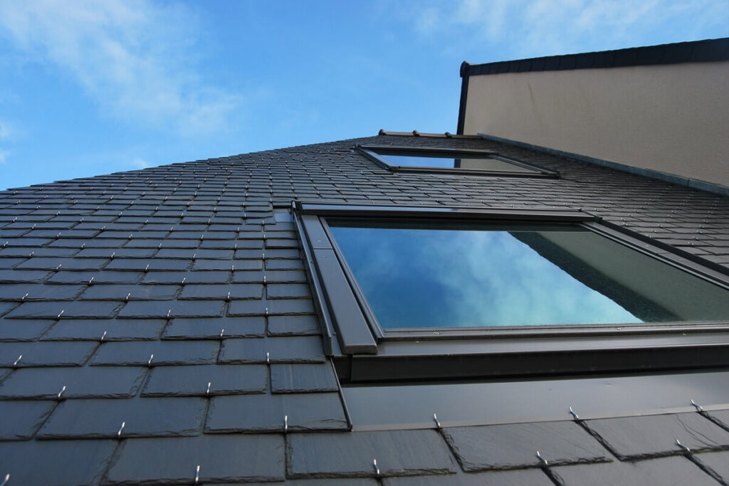 light window on newly installed roof