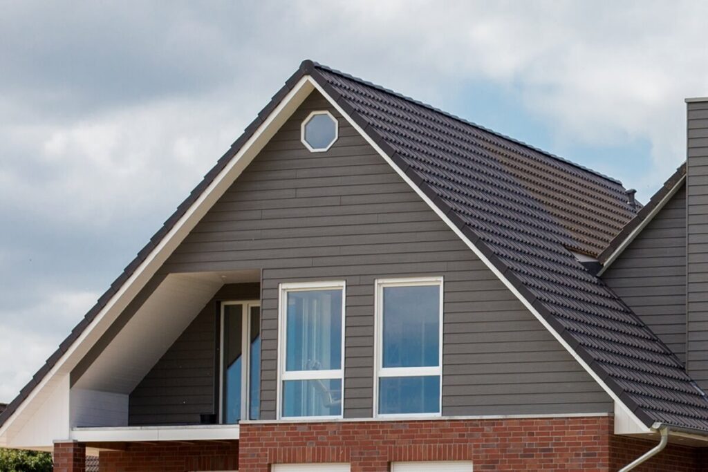 the roof of the house