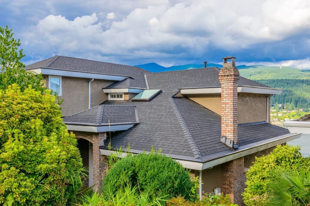 the roof of the house with nice window