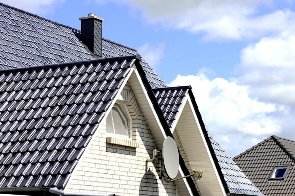 the roof of the house with nice window