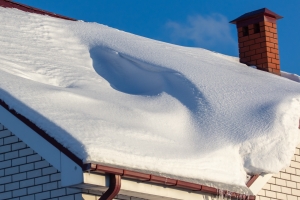roof on a snow of a home in virginia